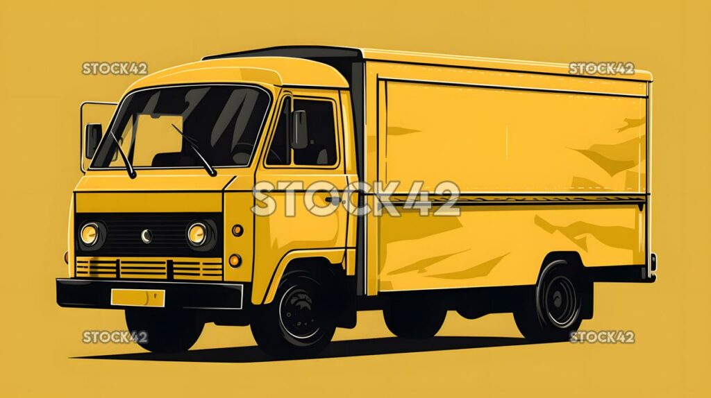 Delivery truck cargo logistics two