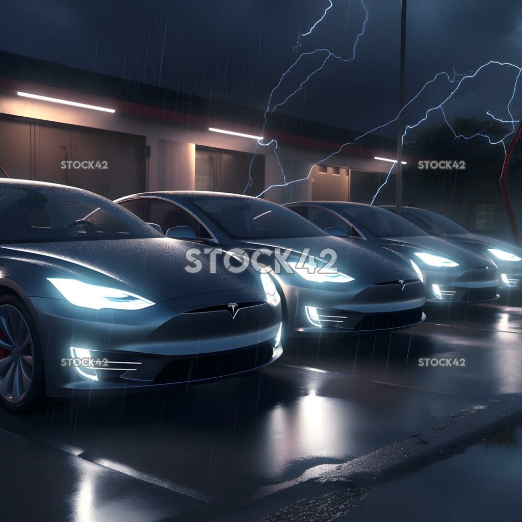 Coches eléctricos de carga de baterías de infraestructura Tesla Hyp