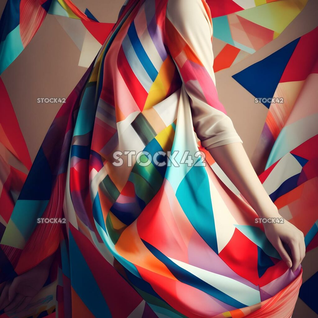 Fashion abstract shapes colors patterns one