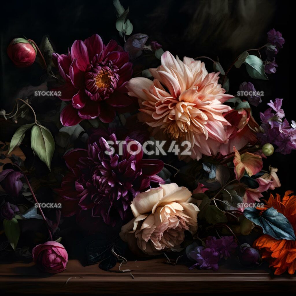 Fine art floral colors composition aesthetics Hyper-reali