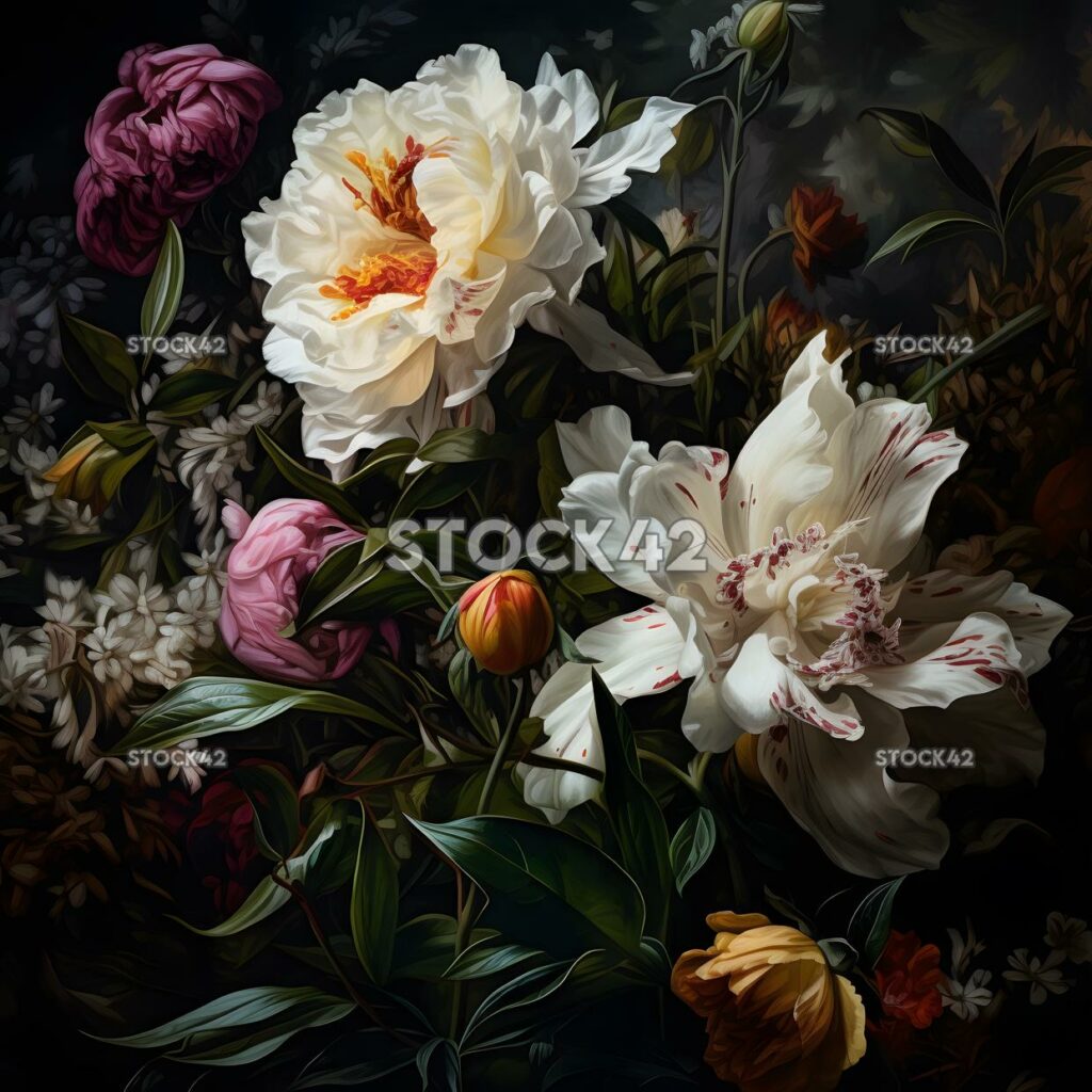 Fine art floral colors composition aesthetics Hyper-reali one