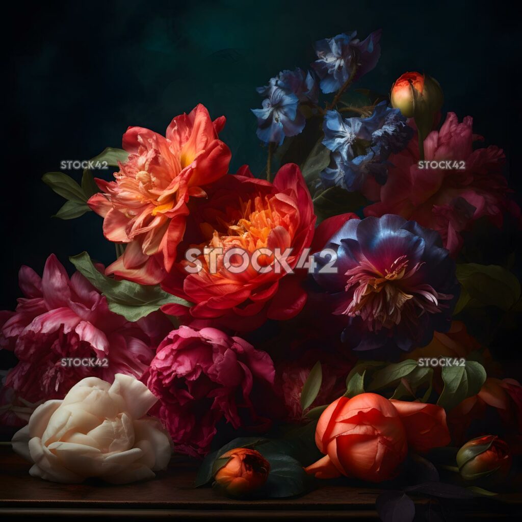 Fine art floral colors composition aesthetics Hyper-reali two