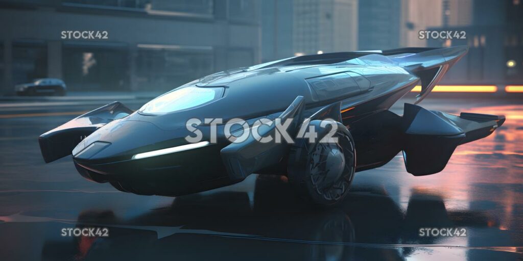 Futuristic vehicles flying cars electric autonomous dynam