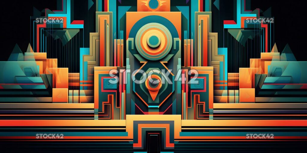 Geometric abstraction shapes lines symmetry