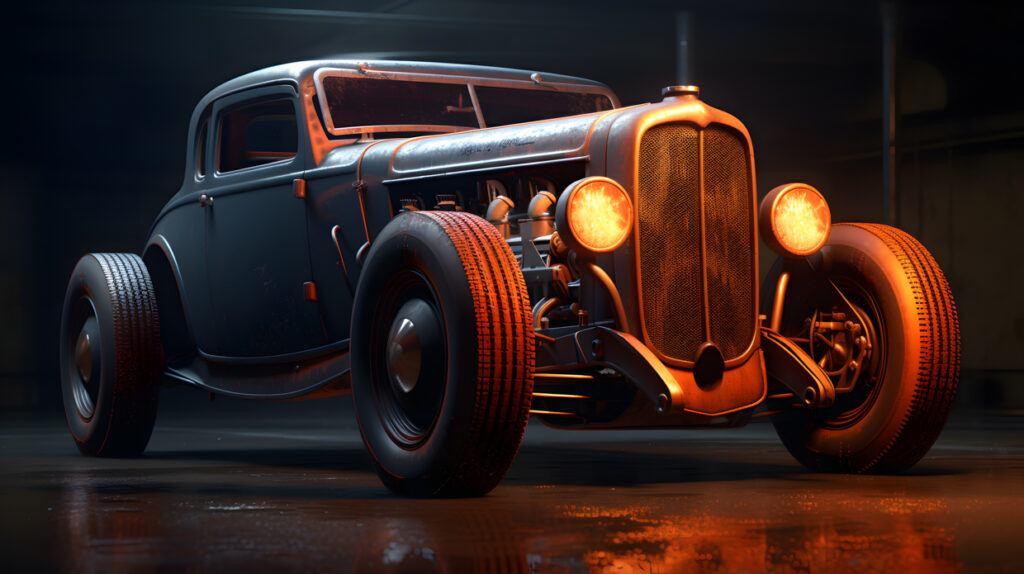 Hot Rod Custom Engine Hyperrealistische Texturen dynamisch li one