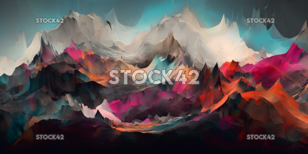 Landscape abstraction colors forms textures cinematic Hyp three