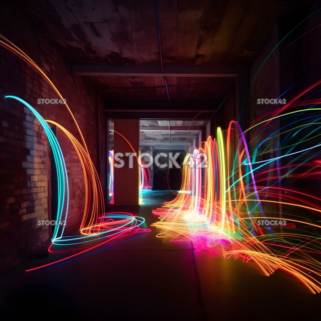 Light painting long exposure colors forms