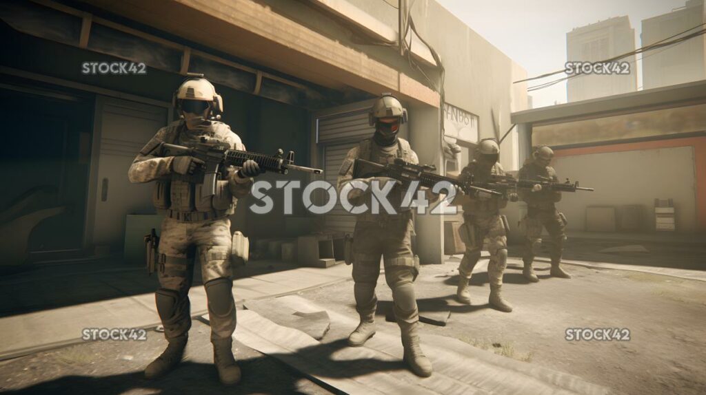 Multiplayer shooter game set in a modern military conflic two