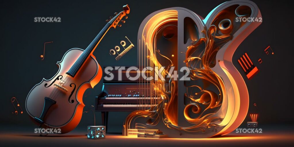 Music instruments performance sound one