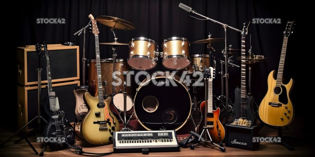 Music instruments performance sound two