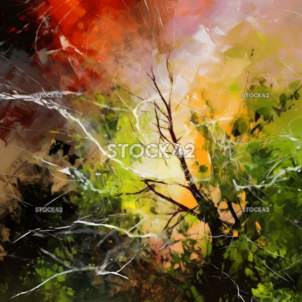 Nature abstract expressionism colors forms textures dynam one