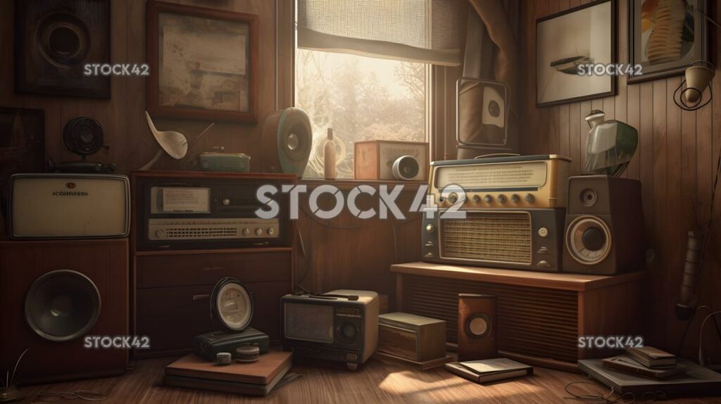 Nostalgia vintage retro memories Hyper-realistic textures