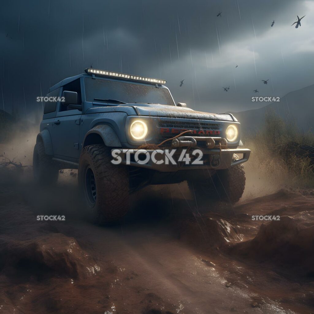 Off-road vehicle adventure wilderness Hyper-realistic tex