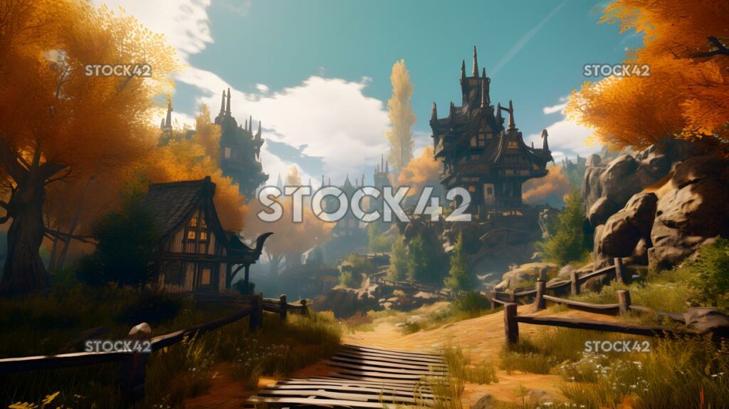 Open-world game with a fantasy setting and magical powers