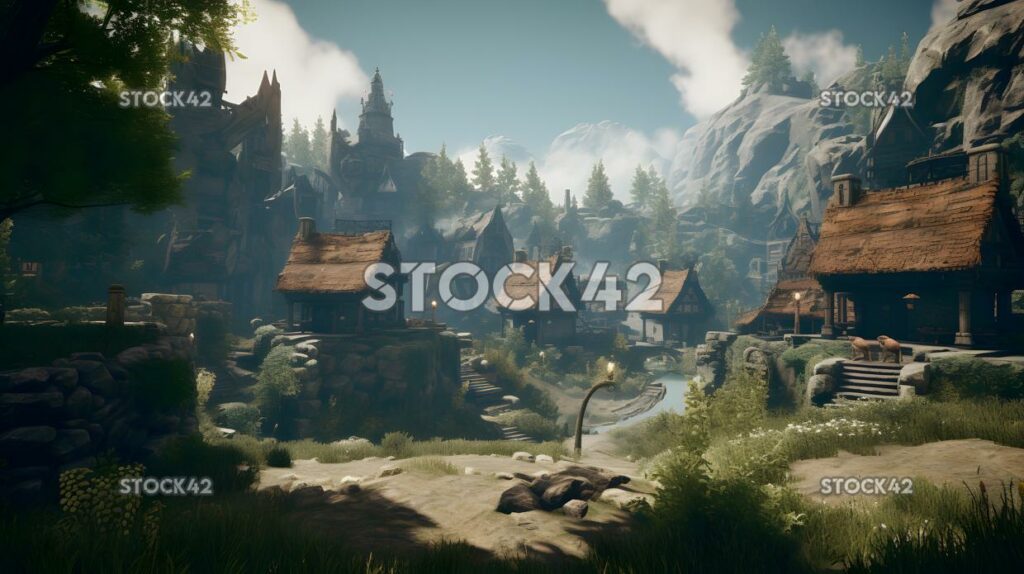 Open-world game with a fantasy setting and magical powers two