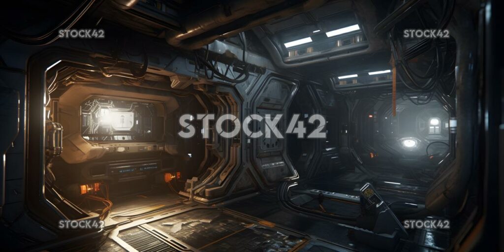 PC Gaming sci-fi setting design a spacecraft Hyper-realis one