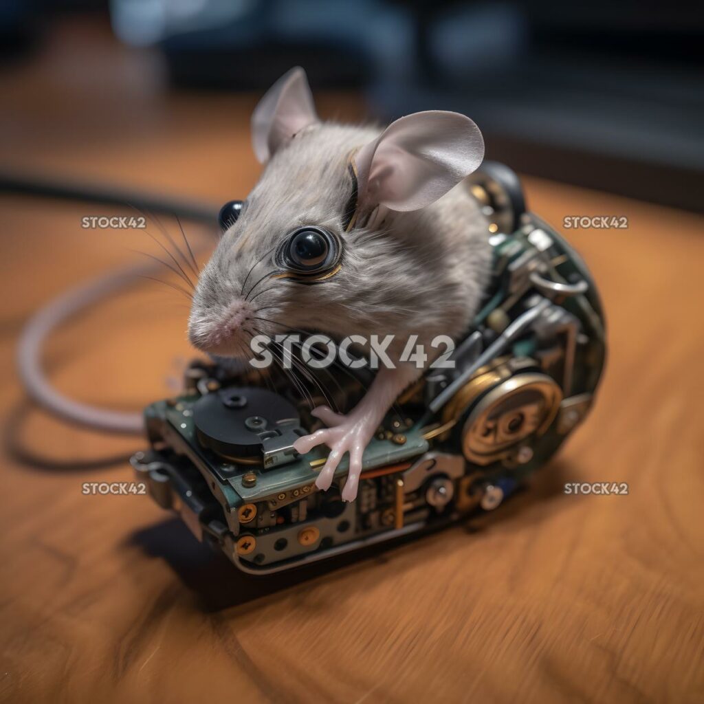 Reparieren einer defekten Maus Hyperrealistische Maus