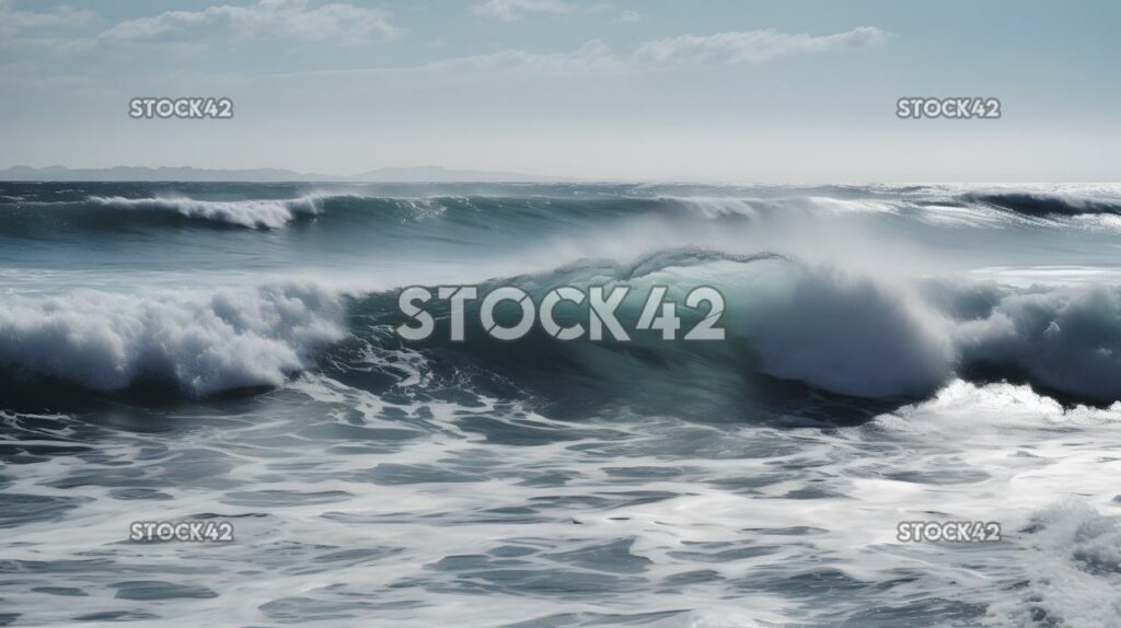 Paisajes marinos olas del océano horizonte tres