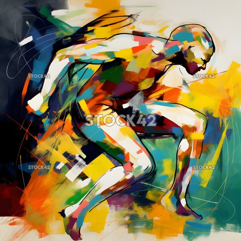 Los colores abstractos deportivos forman movimiento