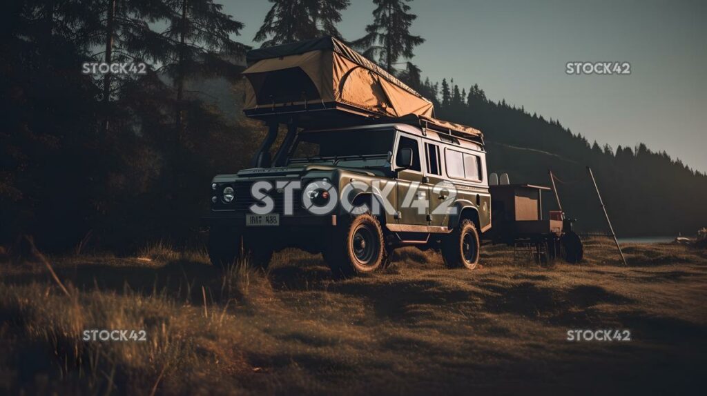 Sports utility vehicle outdoors camping one