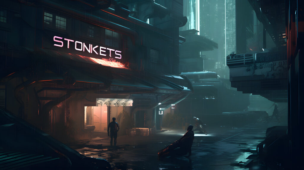 Stealth game set in a cyberpunk dystopia