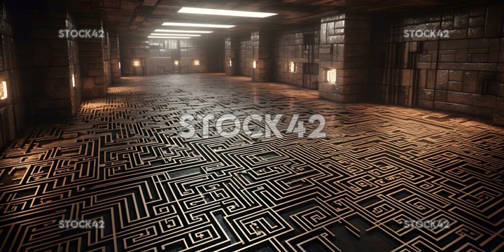 The coding labyrinth Hyper-realistic textures high contra