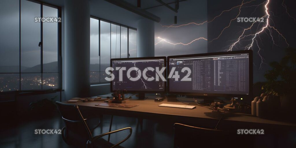 The web development workspace dynamic lightning cinematic