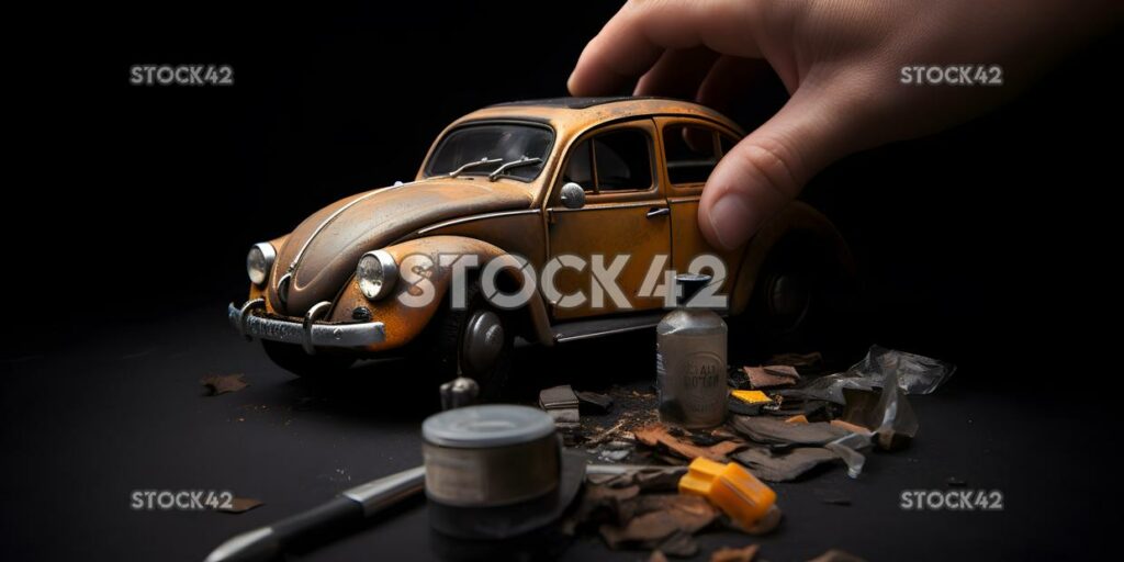 Toy photography miniature playful creative Hyper-realisti one