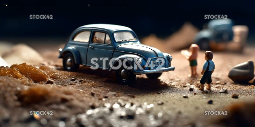 Toy photography miniature playful creative Hyper-realisti three