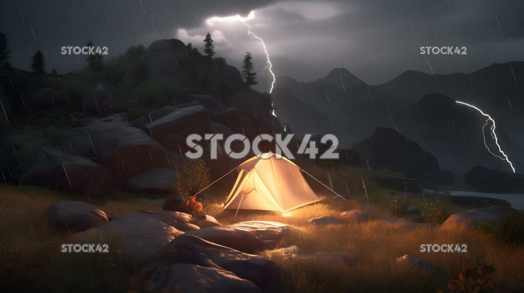 Travel Adventure Mountains Camping Hiking Hyper-realistic