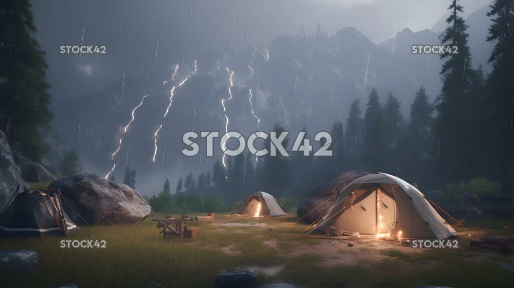 Travel Adventure Mountains Camping Hiking Hyper-realistic one