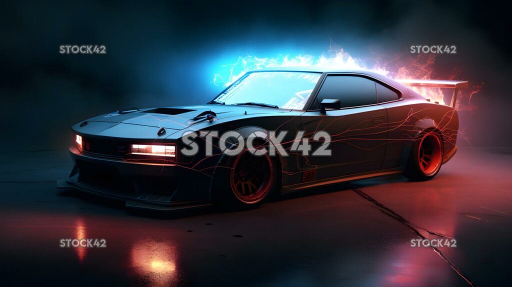 Tuned car modified customization dynamic lightning cinema