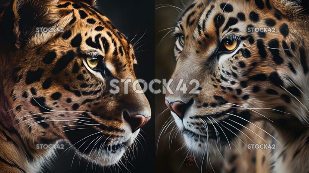 Wildlife portraits animals details expressions Hyper-real two