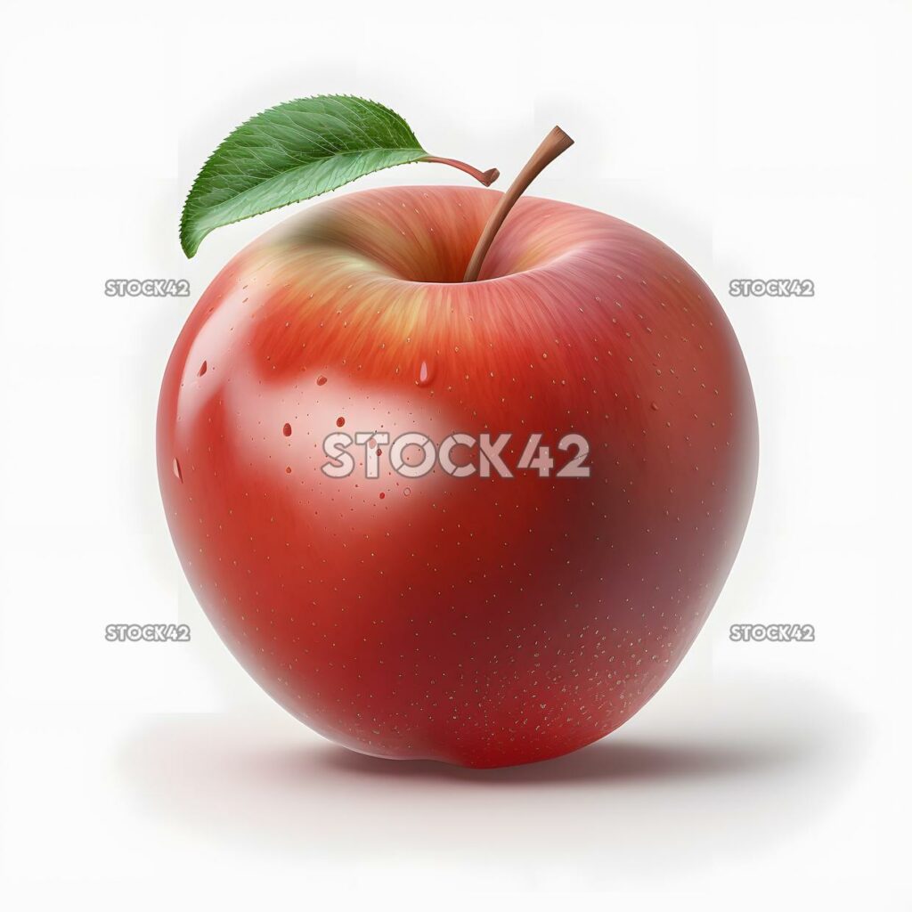 apple realistic blank white background realistic