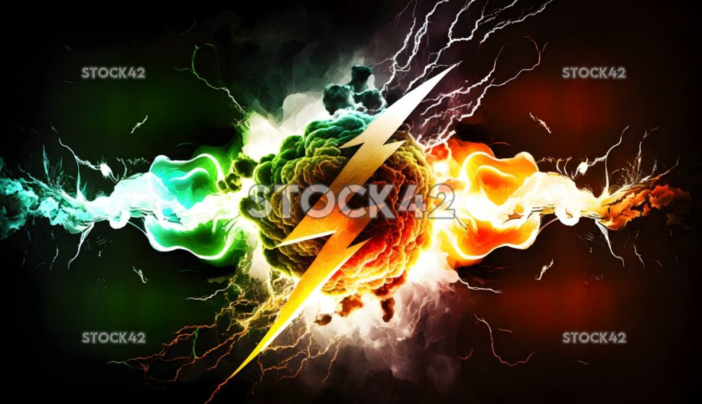 art background abstract green white orange neon colors co