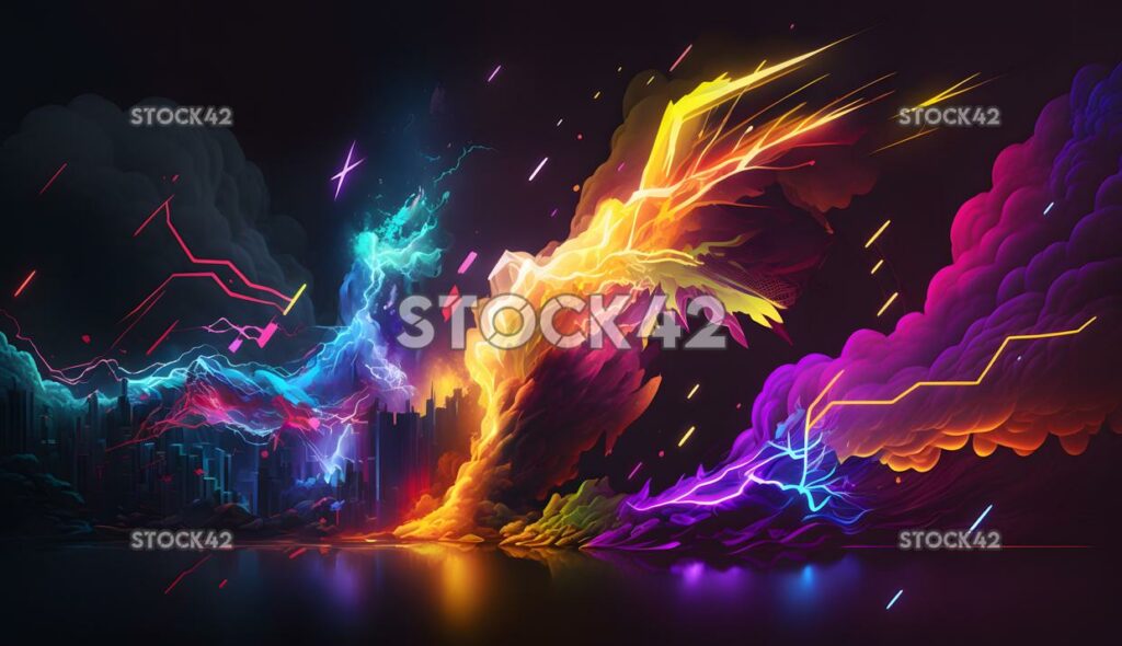 art background abstract neon colors contrast creative dyn one