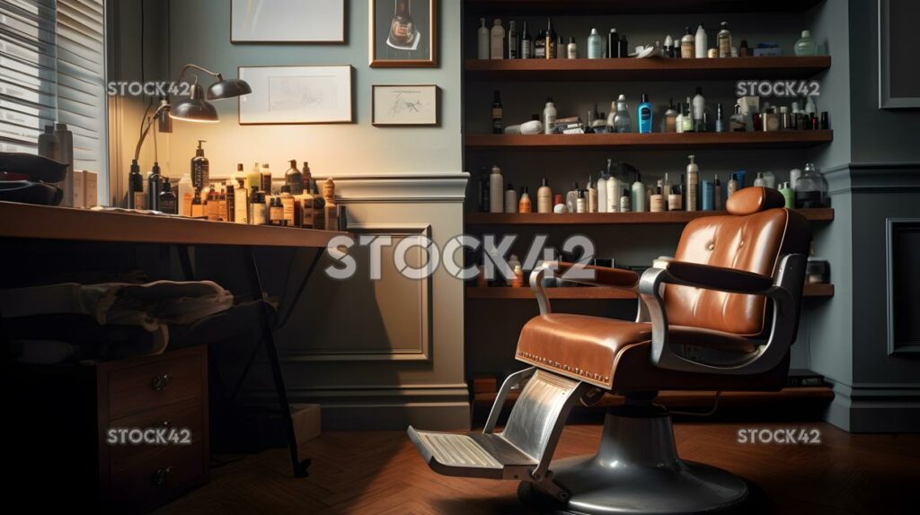 barberschairinabrightly-litsalonwithvarioustool one