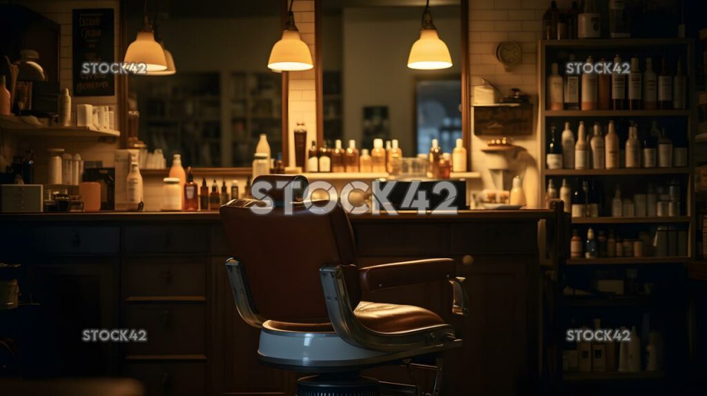 barberschairinabrightly-litsalonwithvarioustool six