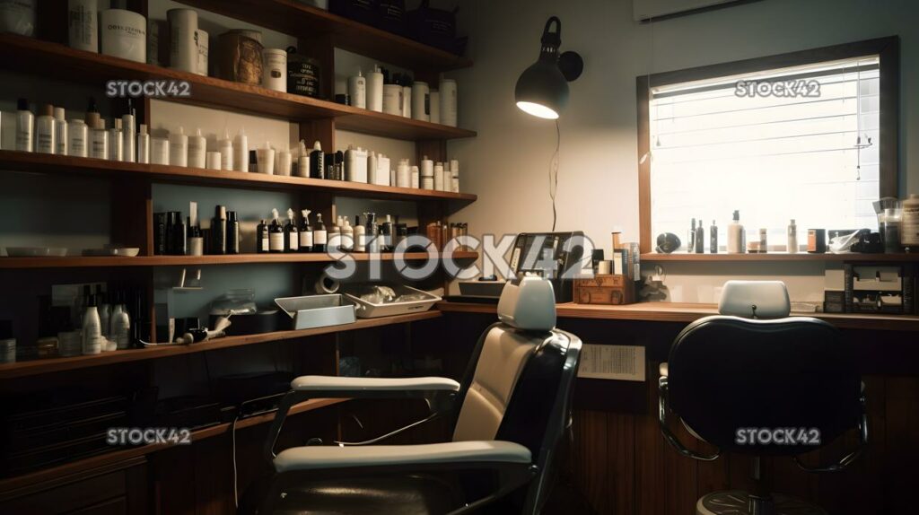 barberschairinabrightly-litsalonwithvarioustool three