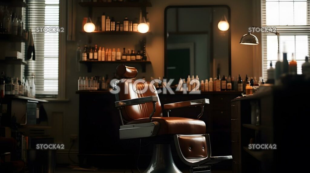 Barberschairinabrightly-litsalonwithvarioustool two