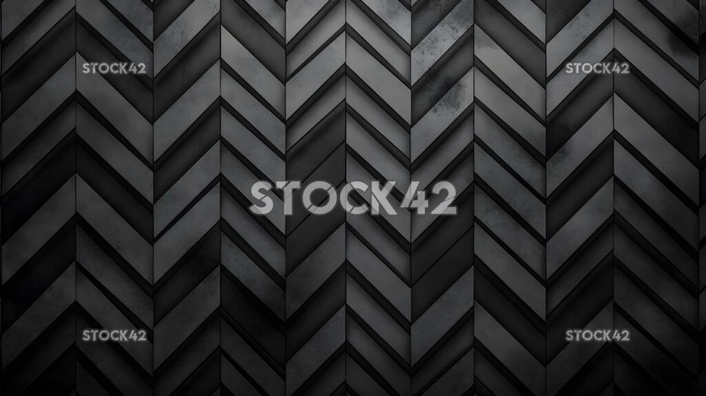 black and white chevron pattern with a subtle textured ef three