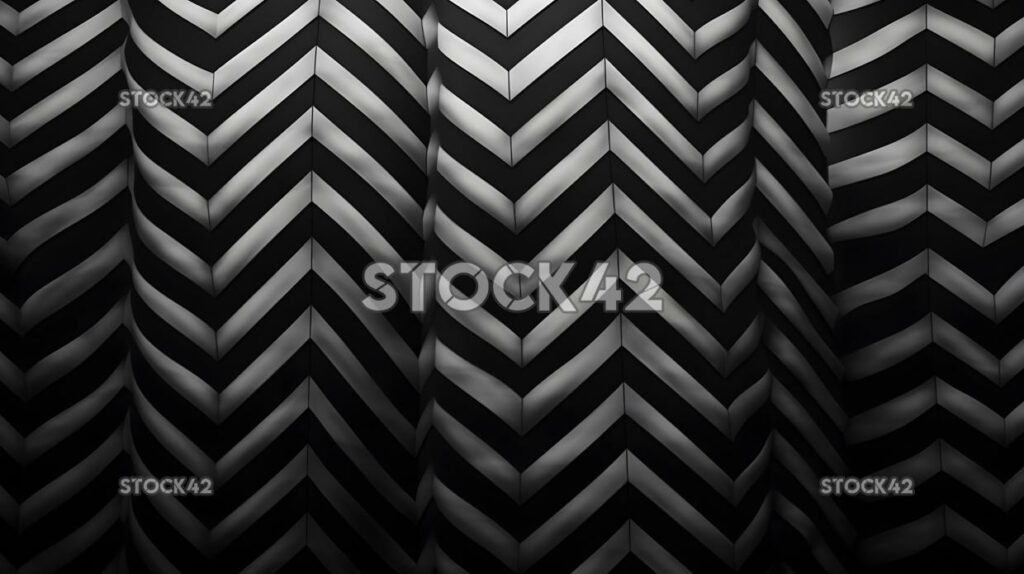 black and white chevron pattern with a subtle textured ef two