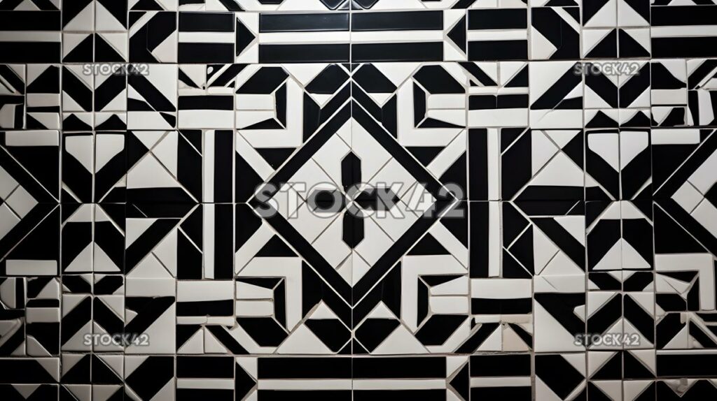 black and white geometric pattern adds a touch of sophist one