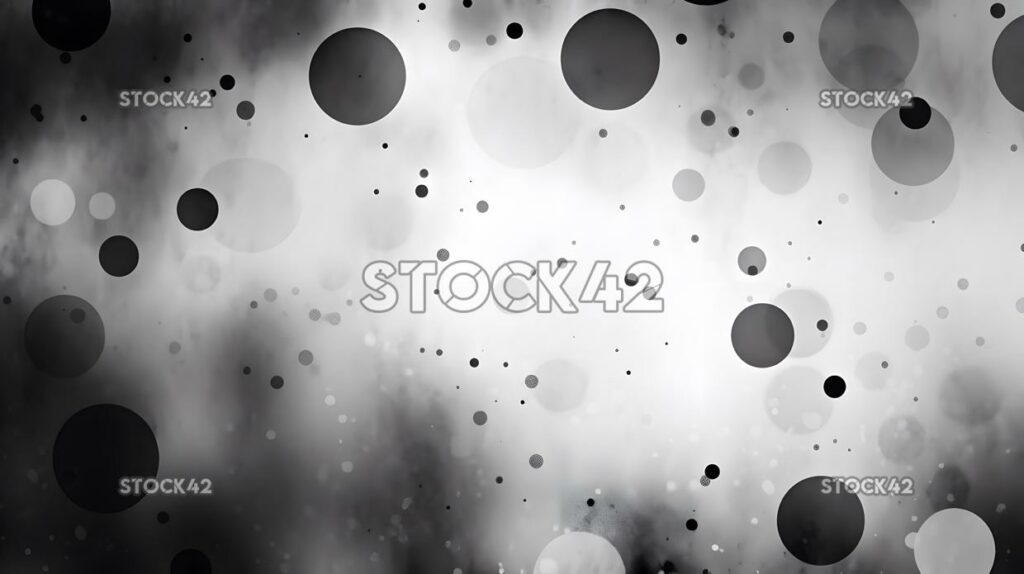 black and white polka dot background with a subtle textur three