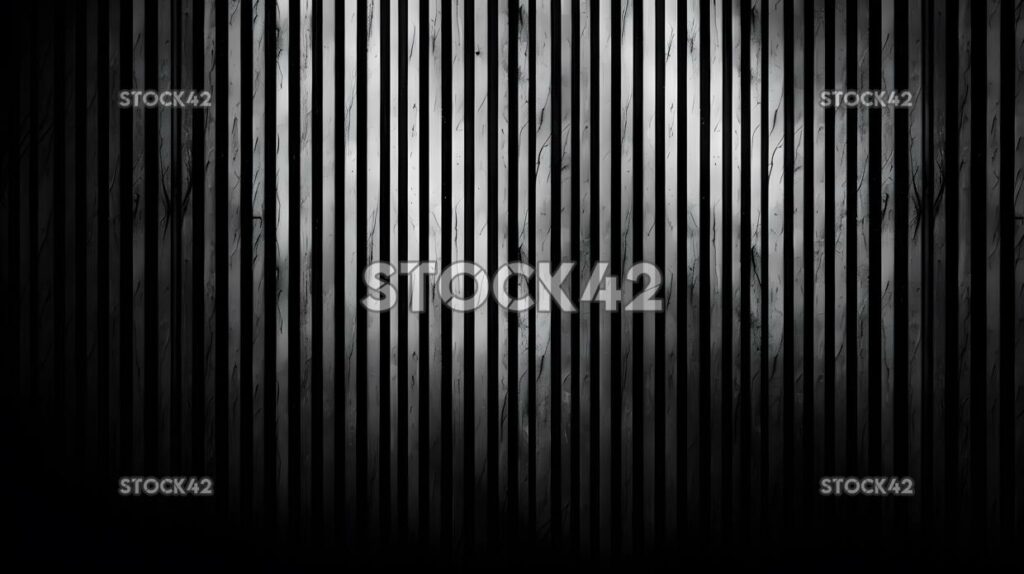 black and white striped background with a subtle textured