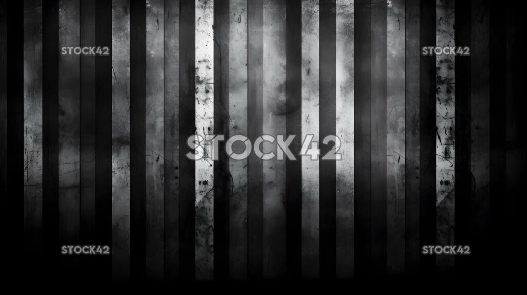 black and white striped background with a subtle textured three