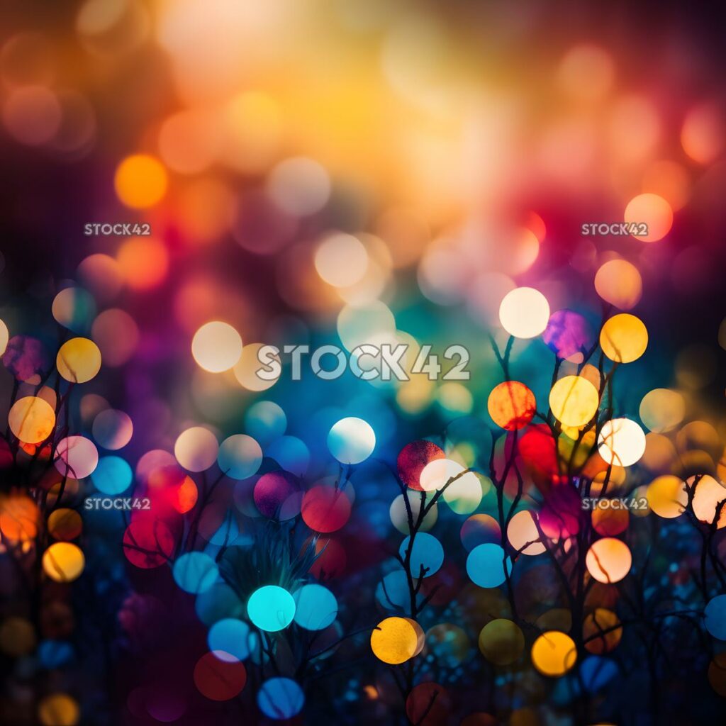 blend of vibrant colors in a bokeh pattern two