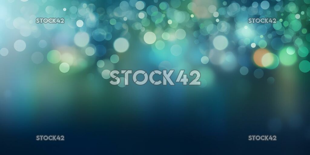 bokeh background in shades of blue and green one