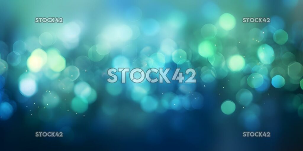 bokeh background in shades of blue and green two