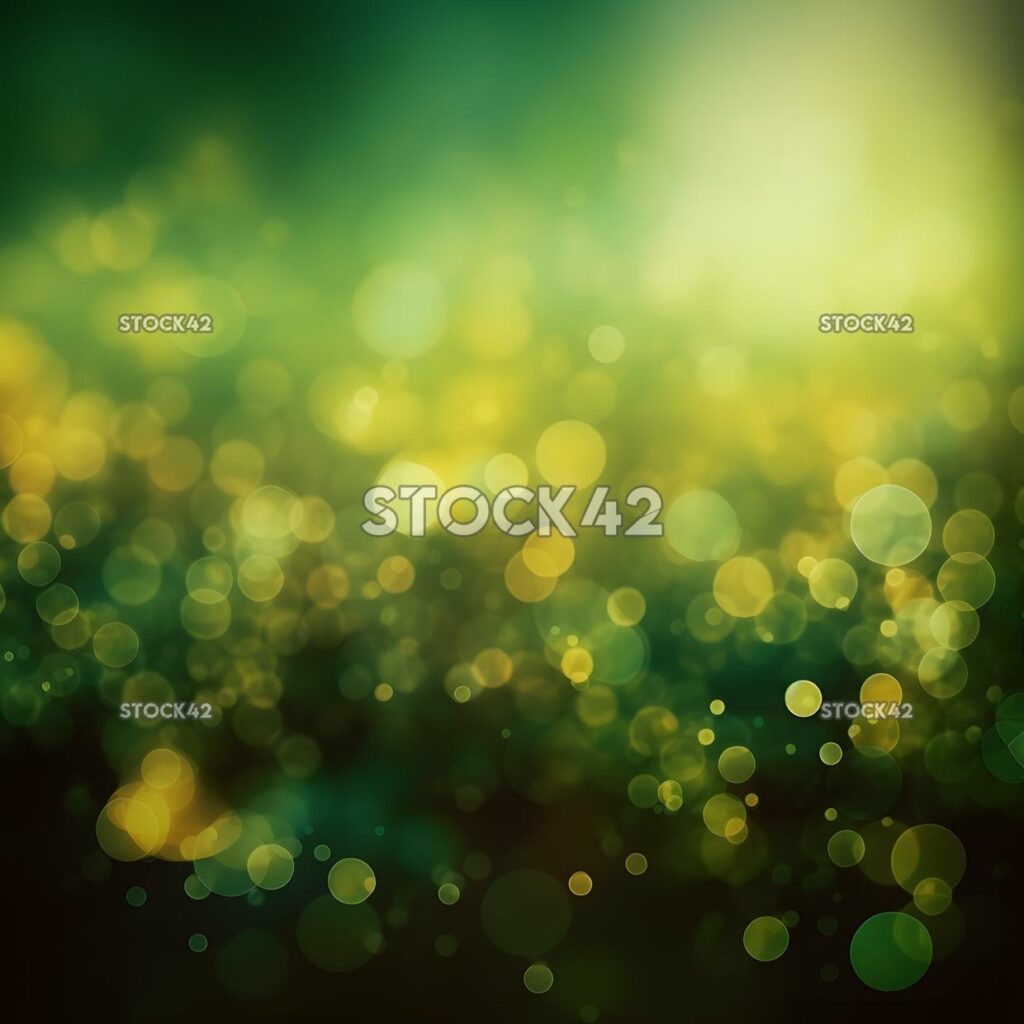 bokeh background in shades of green and yellow